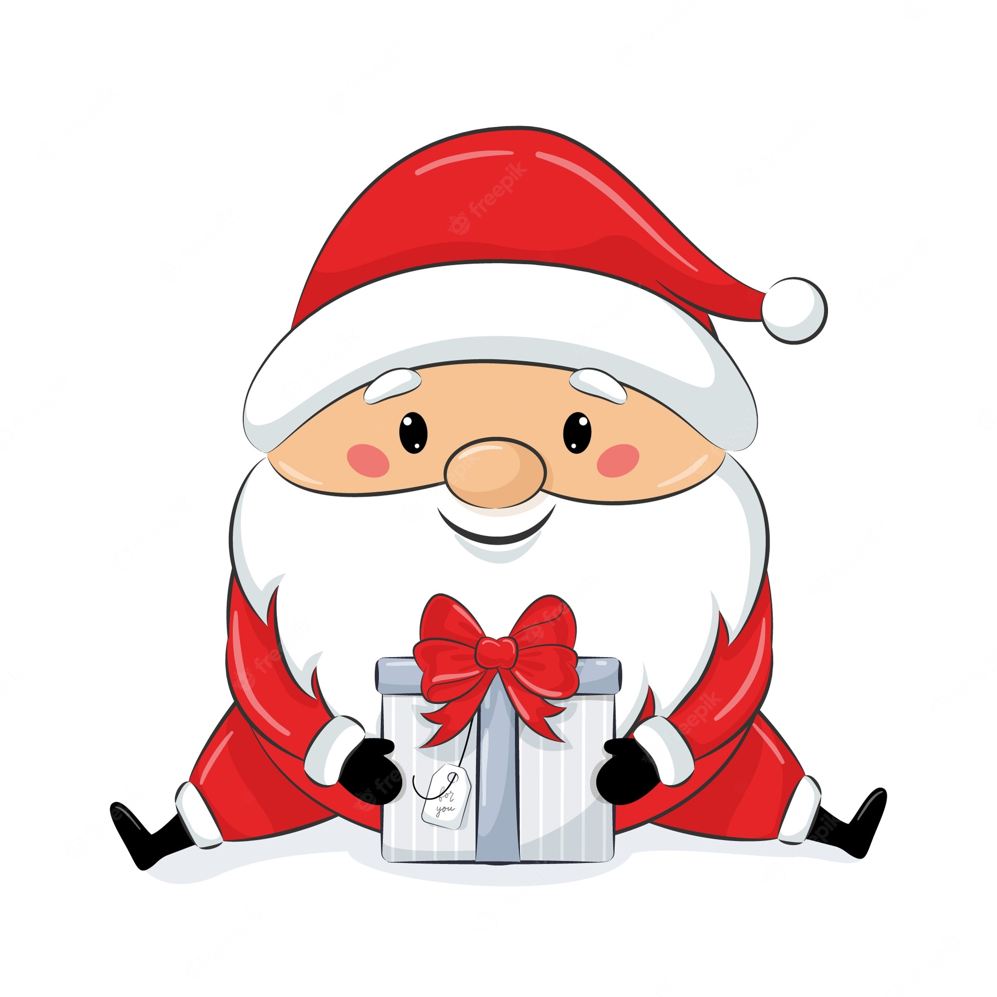 cute-santa-claus-with-gift-merry-christmas-design_159446-415